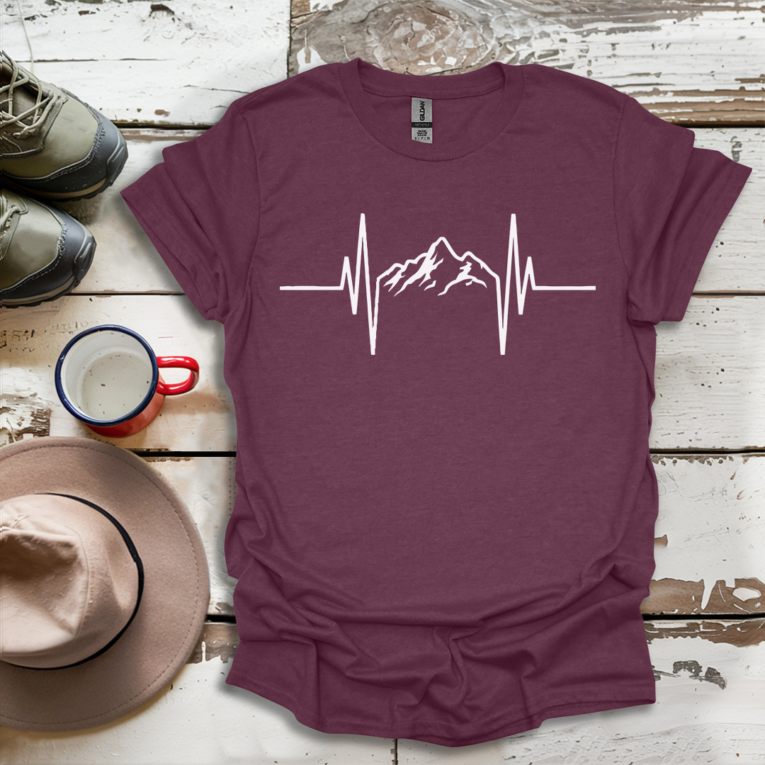 Mountains Hiking  Heartbeat Hiker Adventures V2 T-Shirt
