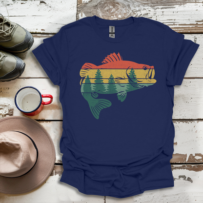 Fly Fishing Outdoor Forest Nature Fisherman Wildlife V4 T-Shirt